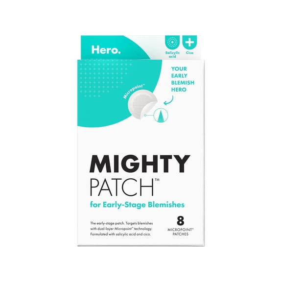Hero Cosmetics Mighty Patch Micropoint Patches for Early-Stage Blemishes, 8 Count