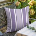 thumbnail image 3 of Throw Pillow Covers, Purple Stripe 24x24 Pillow Covers for Couch/Sofa/Bed, Boho Striped Modern Minimalist Geometric Lines Decorative Square Linen Cushion Pillowcase for Home Decor, 3 of 9