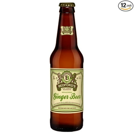 Glass Bottle Iconic Old-Time Brand Soda 12 oz 12 Pack Bundled by Louisiana Pantry (Bedford's Ginger Beer)