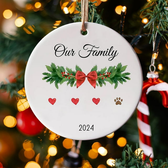 Christmas Tree Decorations,2024 Christmas Hanging Christmas Gifts for Family Colleagues Christmas Tree Round Decoration,Small Christmas Tree,Christmas Tree Ornaments