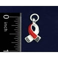 thumbnail image 2 of Small Red and White Ribbon Hanging Charms, 2 of 2