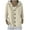 Beige, variant on Womens Button Down Hooded Cardigan Sweaters, Knit Hoodie Coat Jacket, soft and comfortable