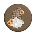 thumbnail image 2 of Gaeub Sunflower Gnomes 4 14-17in Tire Cover, Spare Tire Cover, for Camper Caravan, Trailer, Car, Truck, SUV, Jeep - 16 inch, 2 of 9