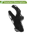 thumbnail image 3 of Unique Bargains XL Motorcycle Gloves Breathable Full Finger Gloves Nylon Outdoor Gloves Black White 1 Pair, 3 of 6