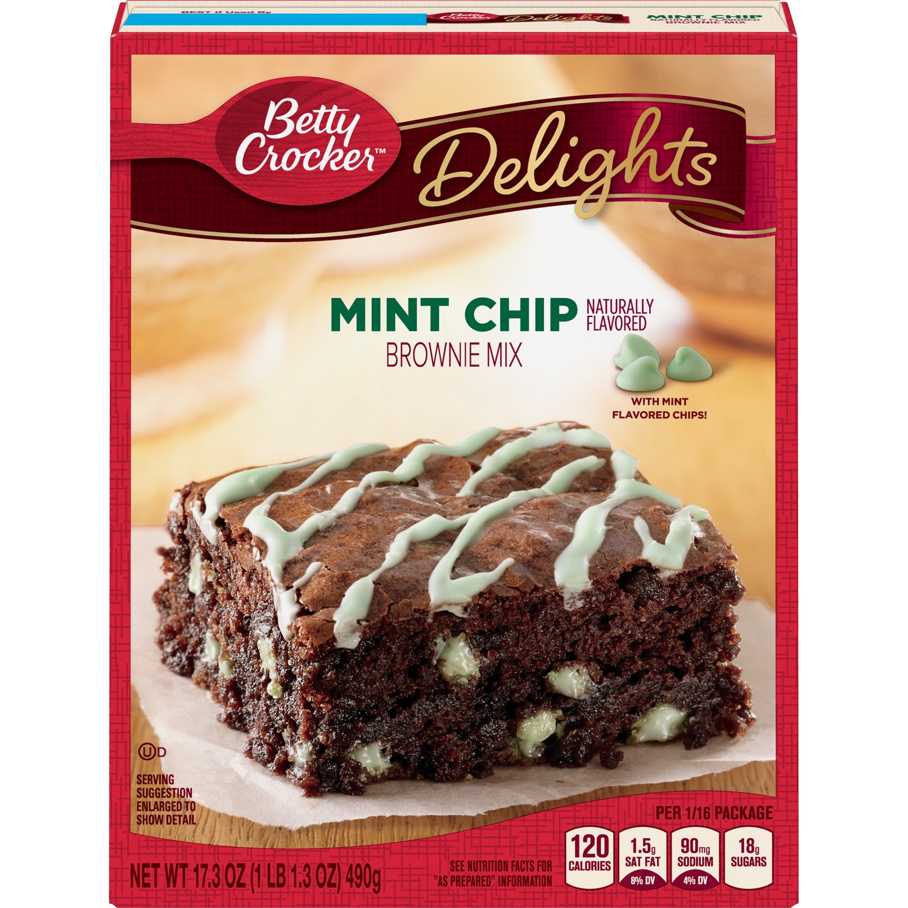 Betty Crocker Delights Mint Chip Brownie Mix, 17.3 oz