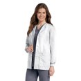 thumbnail image 1 of Landau Veste de Blouse Médicale pour Femmes à 4 Poches : Coupe Classique Décontractée, Col Rond, Boutons Pression devant et Poignets en Tricot 7525, 1 of 1