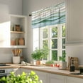 thumbnail image 3 of Abstract Wave Texture Valances for Windows, 60 x 18in, Watercolor Green Decor Rod Pocket Kitchen Valance Curtain Light Filtering Window Treatments for Living Room Bedroom, 1 Panel, 3 of 7