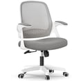 thumbnail image 3 of NEO CHAIR Office Desk Gaming Ergonomic Computer Chair with Lumbar Back Support Adjustable Height Swivel Rolling Wheels Flip-up Arms Mesh Chair for Home Vanity (Grey), 3 of 9