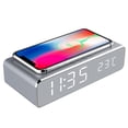 thumbnail image 3 of Digital Alarm Clock Wireless Charger Dock Mirror Face Clock with Thermometer, 3 of 3