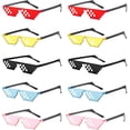 thumbnail image 1 of 10 Pack Party Sunglasses 8 Bit Pixelated Mosaic Gamer Photo Props Glasses for Adults Teens, 1 of 7