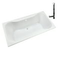 thumbnail image 4 of Streamline N-4480-769-WH 66 in. x 34 in. Acrylic Soaking Drop-In Bathtub in Glossy White, With External Drain in Glossy White, 4 of 15