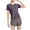 Purple, variant on Hrsba Short Sleeve Tops For Women Solid Color Breathable Fast Drying Yoga Active Wear Casual Lightweight Summer Tops For Women