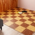 thumbnail image 5 of Monyance soft wood tiles Interlocking Wood Grain Foam Floor Mats - 10pcs(11.81X11.81X0.39Inches), 5 of 10