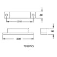 thumbnail image 2 of 7939wg-wh - ademco surface mount contacts (white), 2 of 3