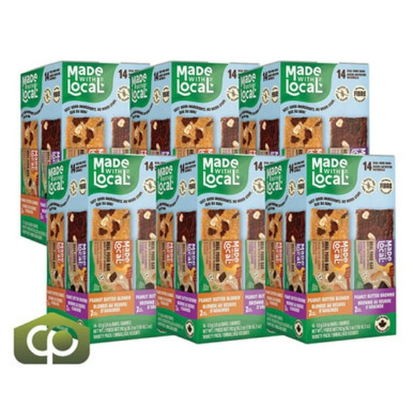 Made with Local Real Food Bars - 28 Bars x 53g, Gluten-Free, Dairy-Free (6/Case)