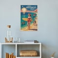 thumbnail image 4 of Retro Beach Wall Art Merida Mexico Progreso Beach Vintage Style Poster Coastal Decor Ocean Lifeguard Tower Print Print Poster, 4 of 8