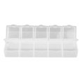 thumbnail image 3 of Contenedor de Almacenamiento de Compartimento, Plástico Seguro de 10 Cuadrículas de PlásTiCO de 10 Cuadrículas de Caja blanca para para uñas para diamantes de diamantes, 3 of 7