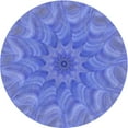 thumbnail image 1 of Ahgly Company Machine Washable Indoor Round Transitional Sky Blue Area Rugs, 5' Round, 1 of 7