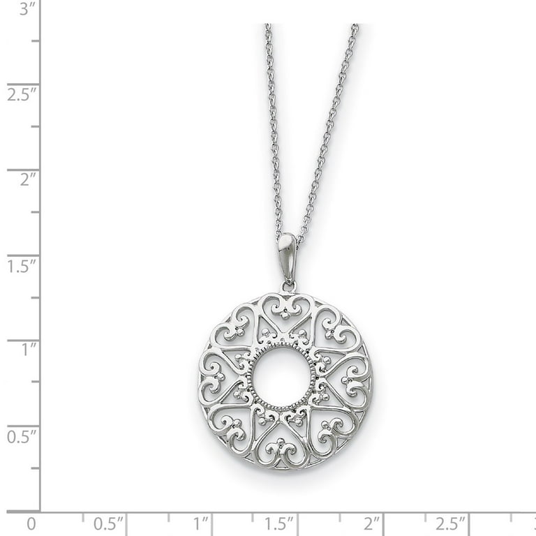 Sterling Silver Family Heart Strings 18in Necklace Sterling Silver Family Heart Strings 18in Necklace