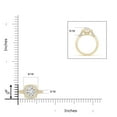 thumbnail image 4 of ANGARA Natural Diamond Cushion Halo Ring with Milgrain in 14K Yellow Gold for Women (Size-5.5mm| Color-H| Clarity-SI2) | April Birthstone, Anniversary, Jewelry Gift for Women | Natural Diamond Ring, 4 of 8