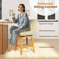 thumbnail image 5 of GVN Barstools, Countertop Bar Chairs,Bar Stools,27 Inch Counter Height Bar Chairs with Rubber Wood Legs Set of 2-Beige, 5 of 11