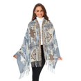 thumbnail image 3 of FORMRS Womens Scarf Winter Soft Long Big Warm Shawls Wrap Tassel Scarves, Blue Snowy Mountain, 3 of 9