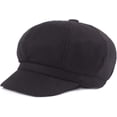 thumbnail image 5 of CoCopeaunts Women Beret Newsboy Cap Winter Spring Solid Color Octagonal Cap Vintage Casual Eight Panel Baker Boy Hat, 5 of 8
