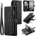 thumbnail image 1 of Funda billetera para Samsung Galaxy A14 5G, Funda de Teléfono de Cuero PU Hecha a Mano de Primera Calidad Ranuras para Tarjetas Cierre Magnético Bolsillo con Cremallera Funda Abatible con Soporte, 1 of 7