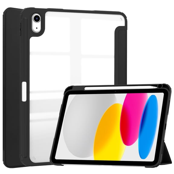 Allytechgroup Versatile iPad Air 11 Case 2024 – Slim Fit, Tri-fold Stand, Auto Sleep Wake Feature, and Pencil Holder – Durable Apple iPad Air 11 inch 2024 Case Cover, Black