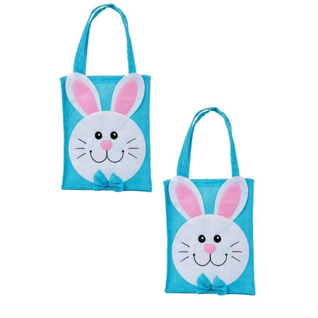 

2PCS Christmas Easter Room Decor Ornament Storage Bag Decoration Containers Decorations Cartoon Bunny Tote Bags Large Egg Printed Canvas With Handles