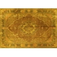 thumbnail image 1 of Ahgly Company Machine Washable Indoor Rectangle Medallion Yellow Traditional Area Rugs, 8' x 10', 1 of 4