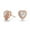 Rose Gold, variant on Cate & Chloe Coraline 18k White Gold Plated Heart Stud Earrings with Simulated Crystals for Women