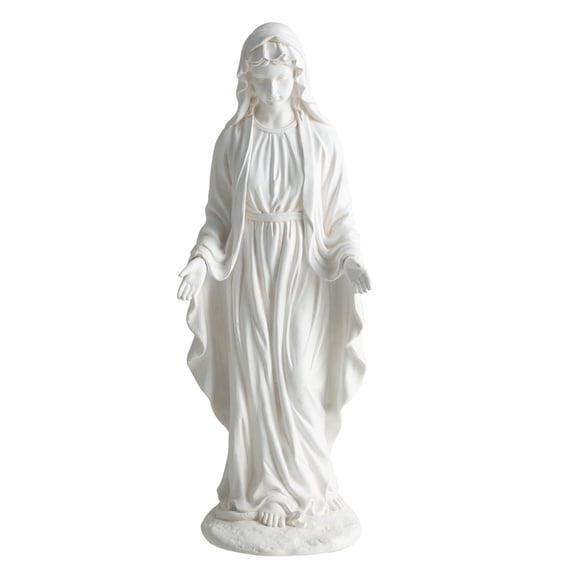 Costway 29.5" Virgin Mary Statue Tall Outdoor Religious Sculpture with Aged Finish for Yard