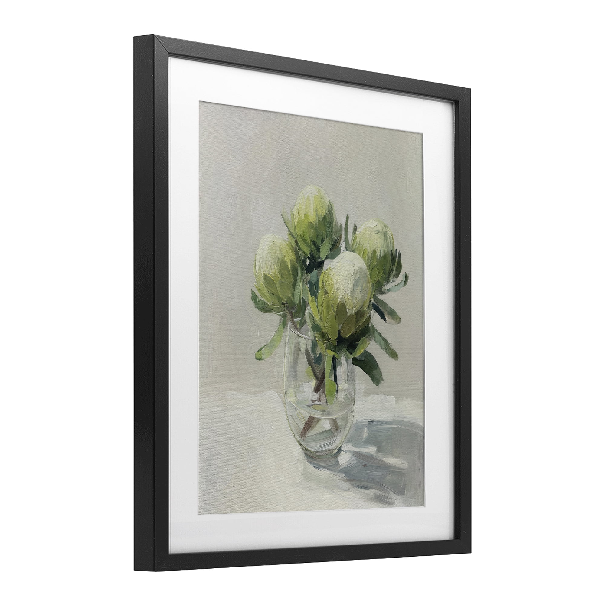Stupell Industries Glass & Bloom Still Life Black Framed Print Under Glass, design by Svetlana Aleynikova