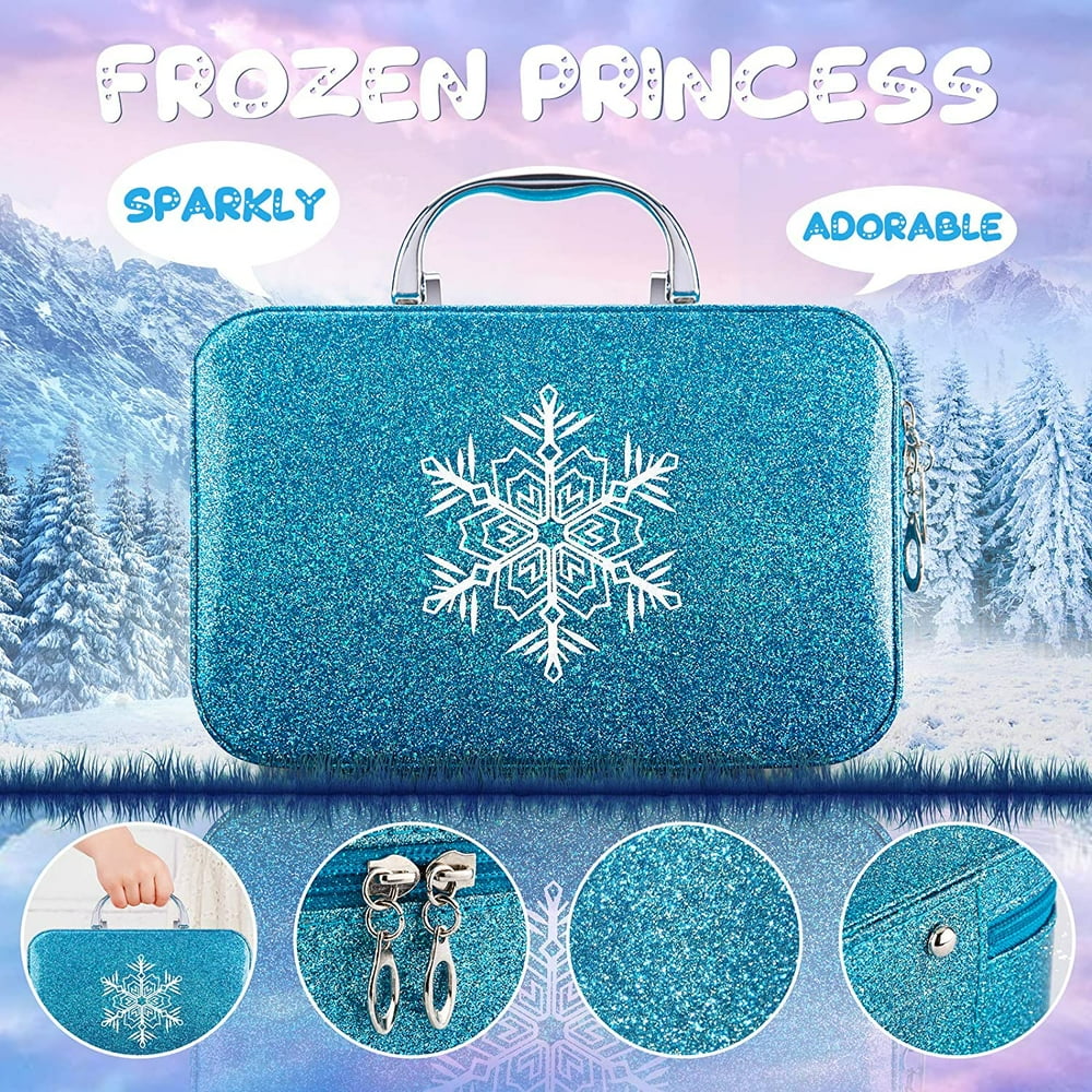Kids Play Makeup Kit, Washable Set Frozen Toys for Girls, 21 Pieces