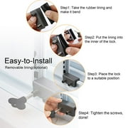 Tripumer 4 Sets of Sliding Window Locks with Key Adjustable Window Security Locks for Family Home Bedroom and Office Black