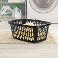 Mainstays 1.5 Bushel Rectangular Laundry Basket Plastic, Black