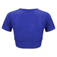 thumbnail image 4 of Yubnlvae Women's Crop Top - Drawstring Waist Pleated Round Neck T-Shirt | Umbilical Top with And Pleated Round Neck T Shirt for Women (Blue | XS), 4 of 9