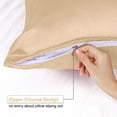thumbnail image 2 of Unique Bargains 6 Pack Satin Pillowcase with Zipper, Travel, Champagne, 2 of 8