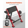 thumbnail image 4 of VEVOR Preacher Curl Bench Adjustable Home Gym Biceps Machine Barbell Equipment, 4 of 9