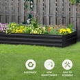 thumbnail image 4 of Raised Garden Bed, 8' x 3' x 1' Metal Planter Box, for Growing Vegetables, Flowers, Herbs, Succulents for Park, Garden, Outdoor, Black, 4 of 5