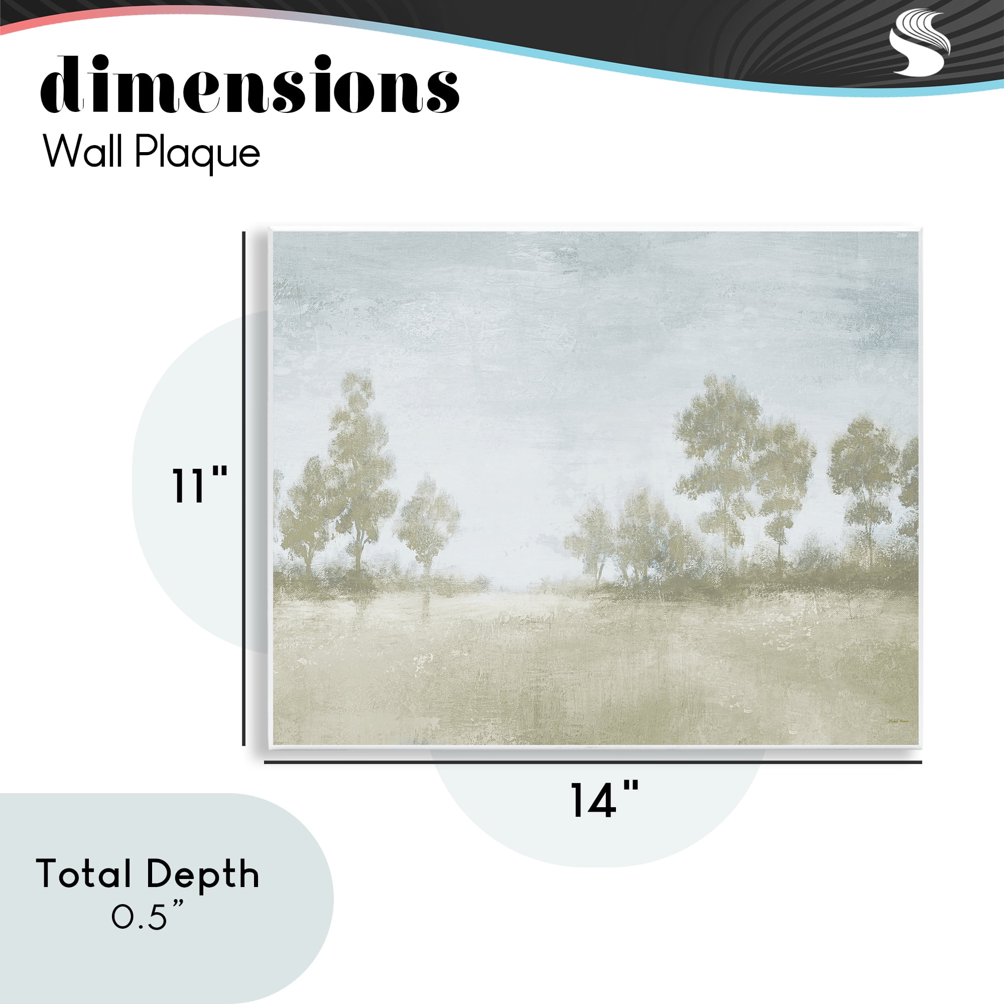 Stupell Industries Soft Distant Valley Landscape Wall Plaque Art, design by Michael Marcon