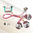 thumbnail image 3 of BRIGHTFUFU 1 juego de arnes de cableado de guitarra eléctrica Kit precableado Interruptor de palanca de 5 vías 1 volumen 2 Tone Pot Jack 500K 2T1V GU101, 3 of 7
