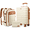 White, variant on MIUSSE Carry on Luggage Set 3 Piece Hard Shell Luggage Sets with YKK Zipper Spinner Wheels TSA Lock Carry on with Backpack Set