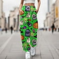 thumbnail image 2 of Halloween Pants for Women Funny Pumpkin Printed Elastic Waisted Jogger Pants with Pockets Lightweight Casual Trendy Relaxed Fit Slacks, 2 of 4