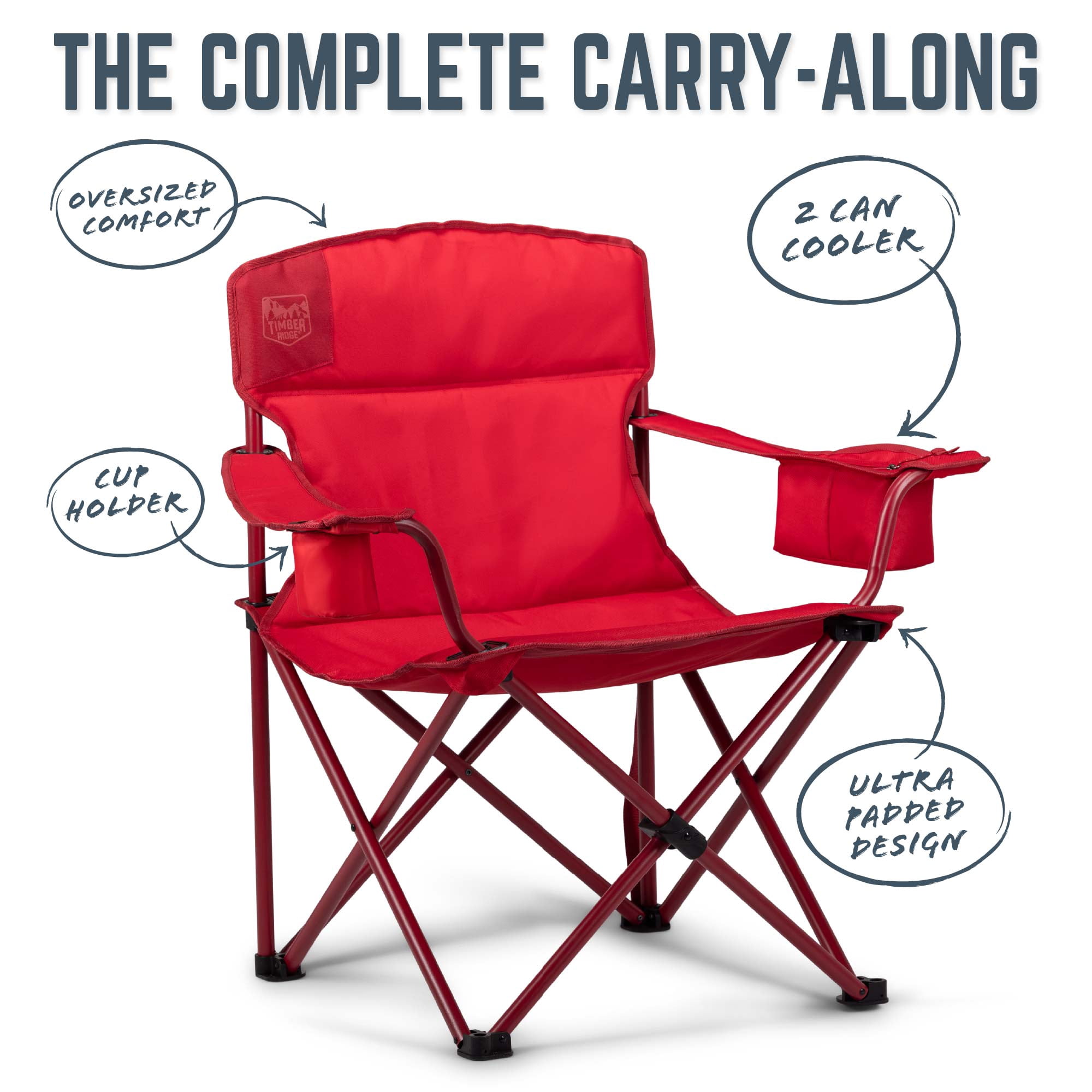 Timber Ridge LIRA™ Oversized Camping Chair with Built-In Cooler