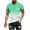 Mint Green, variant on Hfnxid Mens Big and Tall Top Fashion Graphic Short Sleeve T-Shirt Slim Fit Gradient Crew Neck Tee Summer Classic Breathable Tropical Print Printed Shirts Sky Blue XXXXL