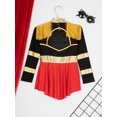 thumbnail image 4 of Doomiva Kids Girls Ringmaster Showman Dance Dress Shiny Marching Band Tuxedo Jumpsuits Black 14, 4 of 6