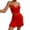 Red, variant on Summer Solid Color Backless Sling Top Designed for Everyday Travel – Lightweight Elegant V-Neck Sleeveless Blend