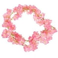 thumbnail image 3 of Morttic 1.8m Artificial Cherry Blossom Flower Garland Hanging Vines for Spring Home Room Wedding Party Decor (Dark Pink,4PCS), 3 of 8